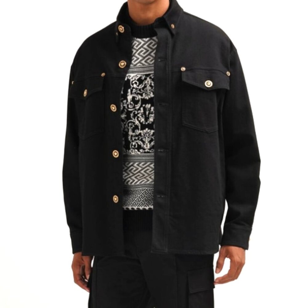 Versace Heritage Fit Cotton Shirt Jacket